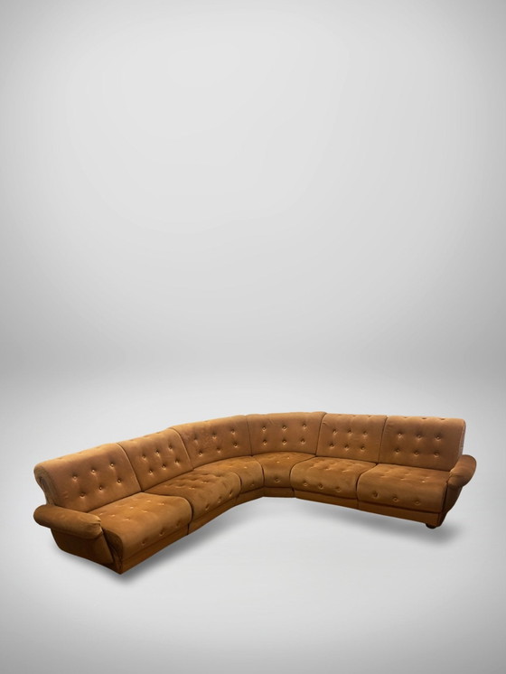 Image 1 of Vintage modular sofa 6 seater, brown