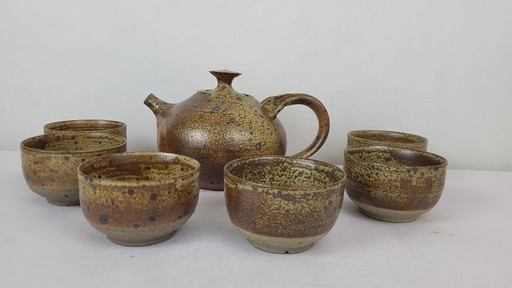 Stoneware Tea Service By Charles Gaudry, 1960S