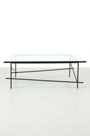 Table basse vintage en verre