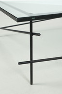 Table basse vintage en verre