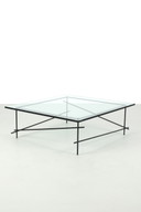 Table basse vintage en verre