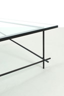 Table basse vintage en verre