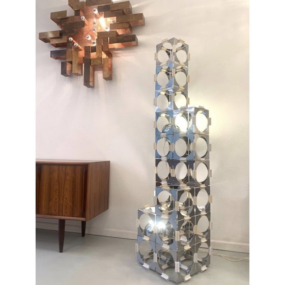 Image 1 of Vintage Skyscrapper floor lamp by Luigi Argenta for Reggiani, Italy 1970s