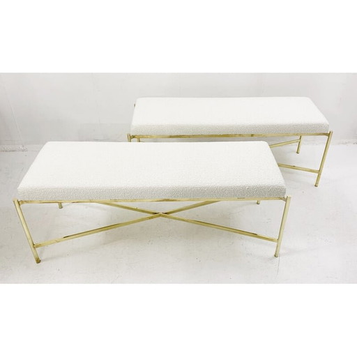 Pair of mid-century italian brass bench