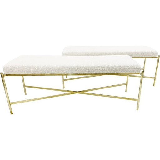 Pair of mid-century italian brass bench