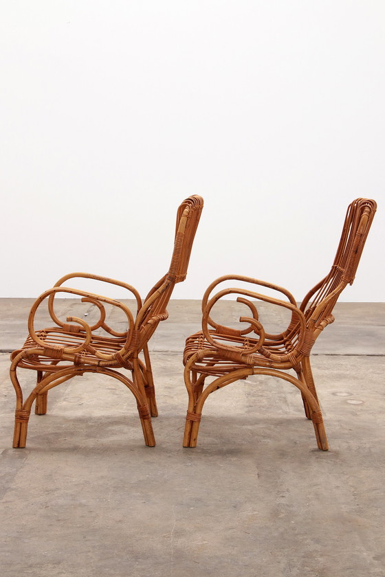 Image 1 of Vintage Italian Bamboo armchairs,1960