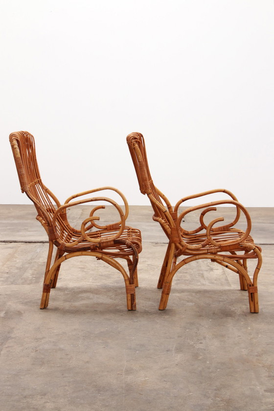 Image 1 of Vintage Italian Bamboo armchairs,1960