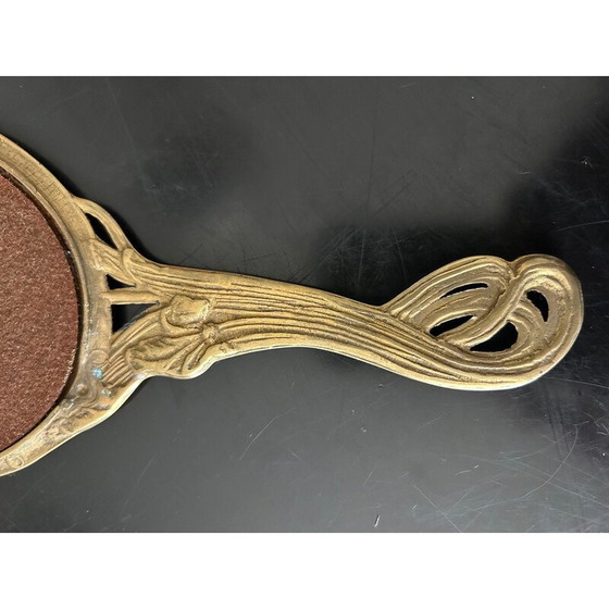 Image 1 of Vintage Art Nouveau mirror in brass