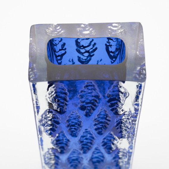 Image 1 of Brutalist Block Glass Vase Duo Kurt Wokan Ingrid Glas Eisglas Borckenglas Retro