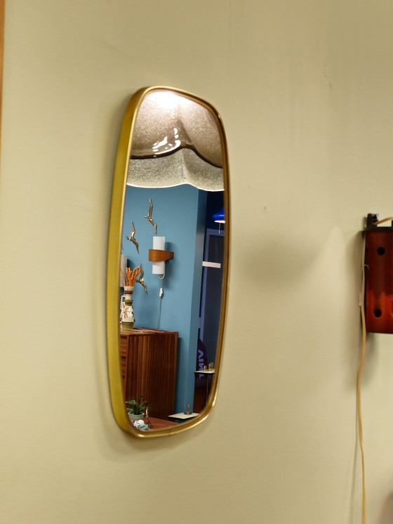 Image 1 of Vintage Wall Mirror Mirror Brass Gold