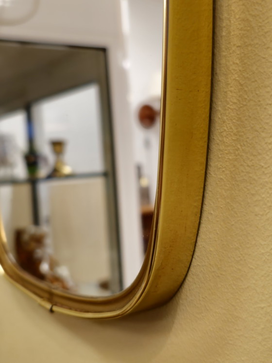 Image 1 of Vintage Wall Mirror Mirror Brass Gold