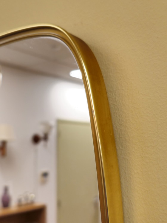 Image 1 of Vintage Wall Mirror Mirror Brass Gold