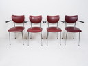 Set of 4 De Wit chairs, 1960s