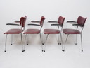 Set of 4 De Wit chairs, 1960s