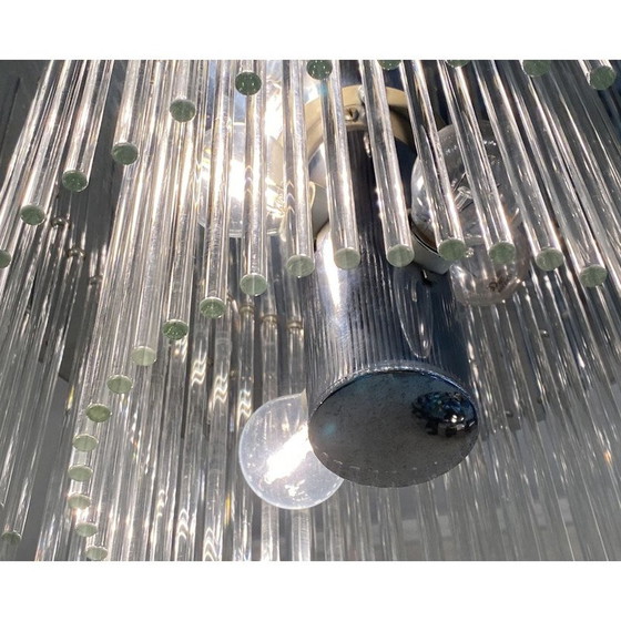 Image 1 of Lampadario vintage a forma di pioggia di Gaetano Sciolari, 1970