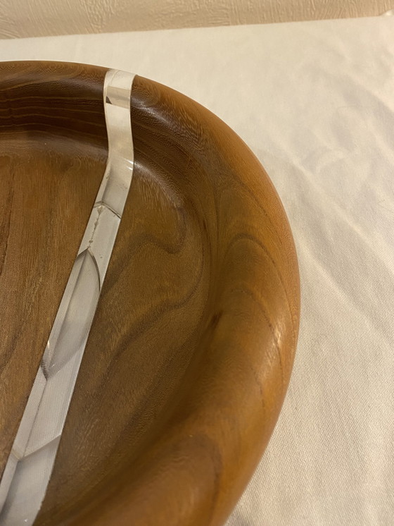 Image 1 of 2x Hardwood & Plexiglass bowls