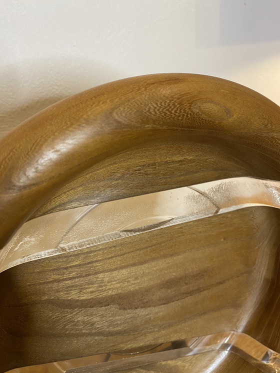 Image 1 of 2x Hardwood & Plexiglass bowls