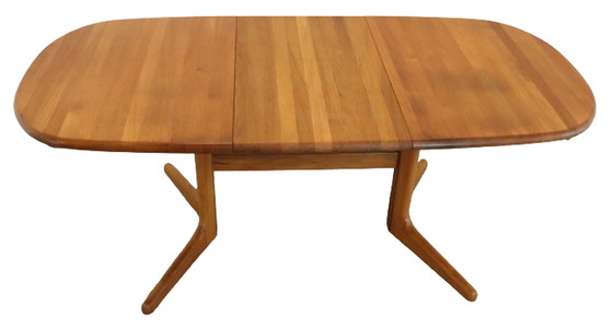 Image 1 of Tavolo da pranzo ovale danese allungabile 1x 'Torkeriet' vintage