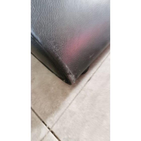 Image 1 of Divano vintage a 2 posti in pelle nera per Bretz, Germania 1998