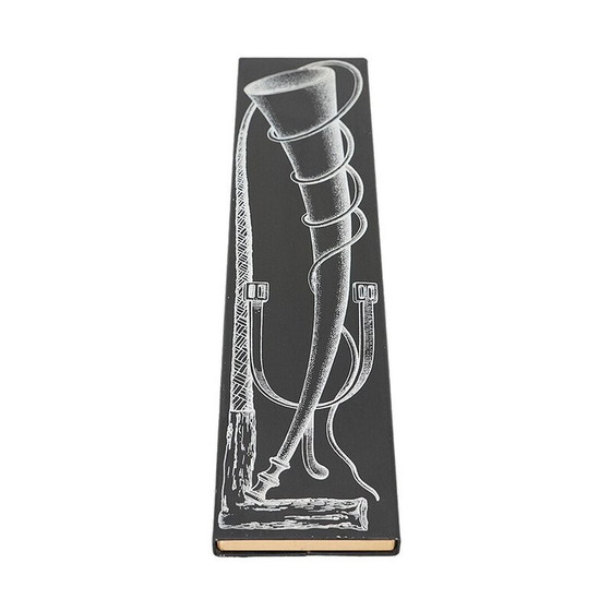 Image 1 of Vintage box in black metal and gold aluminum by Piero Fornasetti, 1950