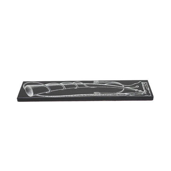 Image 1 of Vintage box in black metal and gold aluminum by Piero Fornasetti, 1950