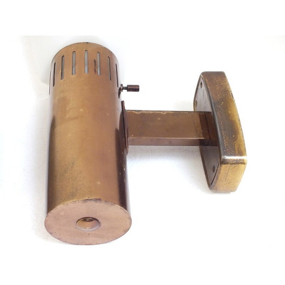 Image 1 of Pair of vintage wall lamps in brass and glass by Bruno Gatta for Stilnovo, Italy 1960