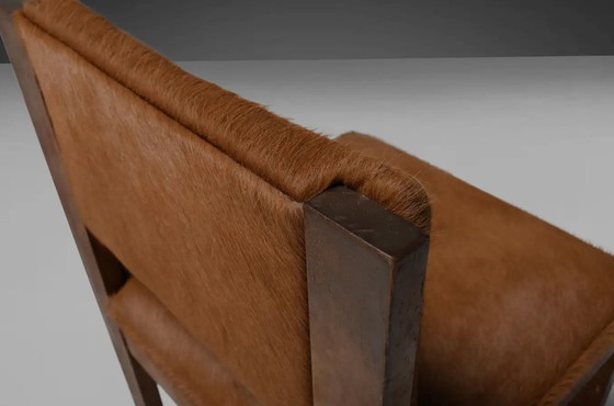 Image 1 of 4x Chaises de salle à manger en cuir de vache