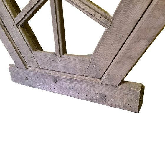 Image 1 of Wooden Hexagonal Window Frame With Sash 1E Half 20th Century