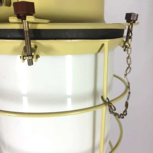 industrial ceiling lamp yellow