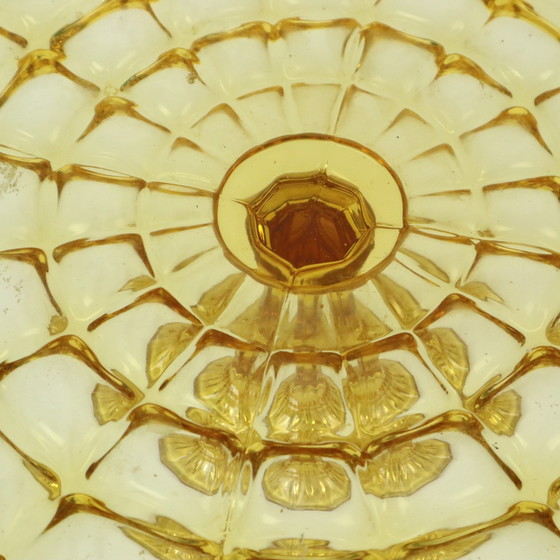 Image 1 of Art Deco Amber Cake Dish