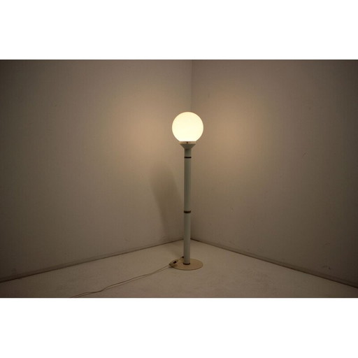 Vintage metal and glass floor lamp, Czechoslovakia 1970