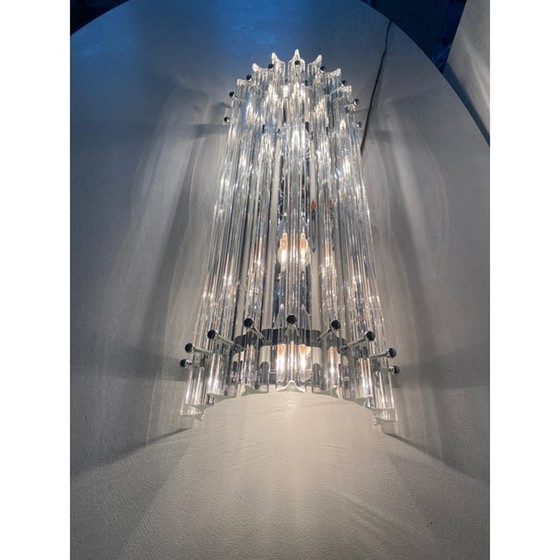 Image 1 of Triedro Murano Glass Wall Sconce