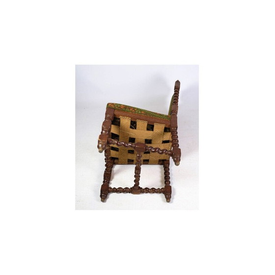 Image 1 of Vintage high-backed chair in solid oakwood, 1910