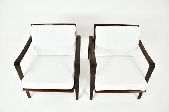 Image 1 of Lounge Chairs By Arne Wahl Iversen For Komfort, 1950S, Set Of 2