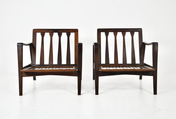 Image 1 of Lounge Chairs By Arne Wahl Iversen For Komfort, 1950S, Set Of 2