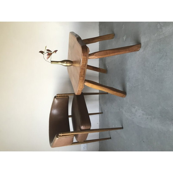 Image 1 of Brutalist vintage coffee table in solid wood