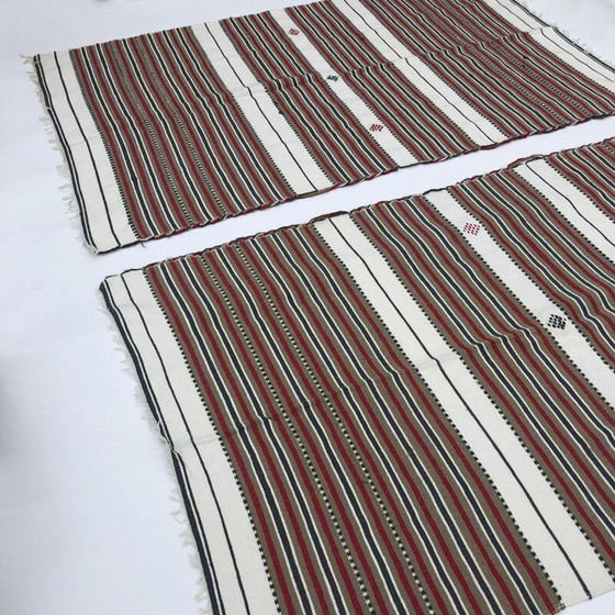 Image 1 of Vintage handmade striped rug, Algeria 1980