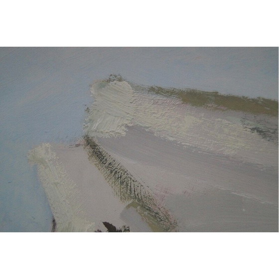 Image 1 of Vintage expressionist painting in gouache by Eva Holmberg-Jacobsson, 1968