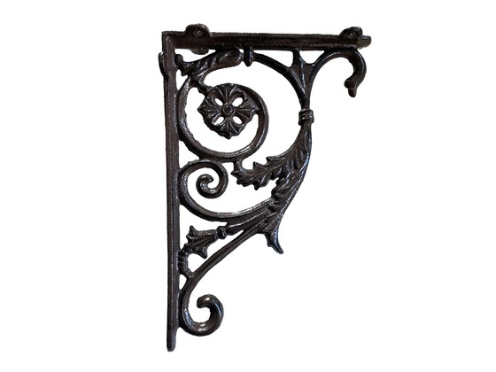 Image 1 of Set Of 4 Cast Iron Shelf Holders In Classic Style