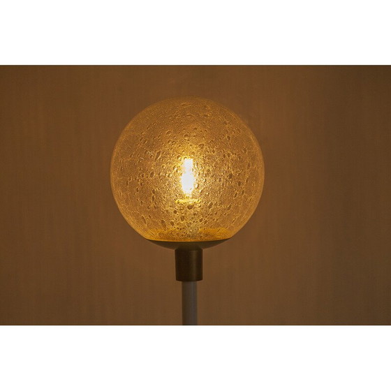 Image 1 of Vintage floor lamp in white lacquered metal and brass by Meyer, Netherlands 1960