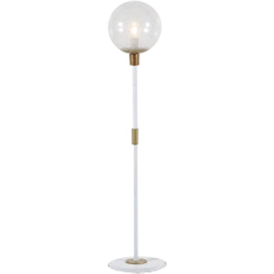 Image 1 of Vintage floor lamp in white lacquered metal and brass by Meyer, Netherlands 1960