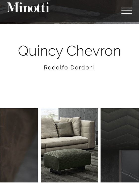 Image 1 of Minotti Quincy Pouf Showroom Model Now On Offer