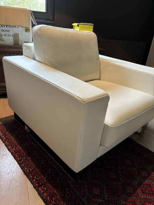 Rolf Benz Ego Leather White armchair