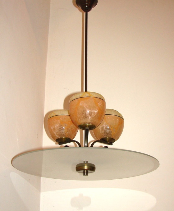 Image 1 of Lámpara de araña Art Déco, década de 1930