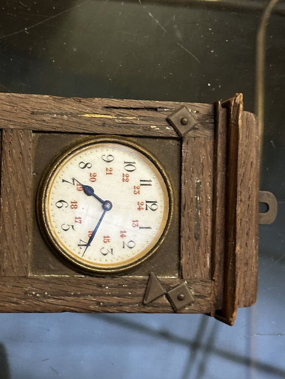 Image 1 of Antique Small Wall Clock H 21 Cm - Untested