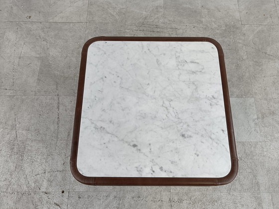 Image 1 of De Sede leather and marble coffee table