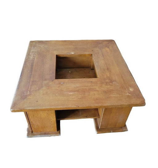 Square Oak Coffee Table