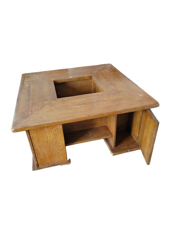 Image 1 of Square Oak Coffee Table