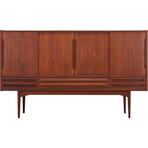 Teak highboard, Danish design, 1960s, production: Denmark