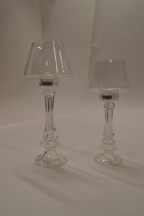 Image 1 of Classic Hurricane Glass (Large, Medium) 